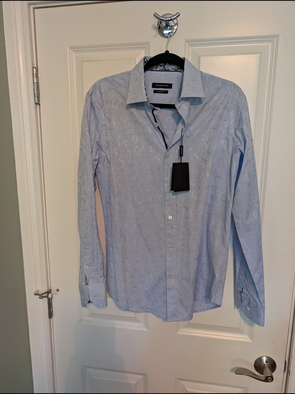 Bugatchi Light Blue  Dress Shirt - Spread Collar S